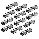 GELETE 3D Movie Glasses Passive Unisex Adult Passive Three-D Glasses Polarized Cinema Glasses (12 Pack)