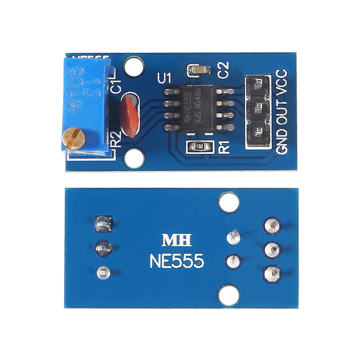 UMLIFE 10pcs NE555 Adjustable Resistance Frequency Single Channel Output for Arduino Smart Car