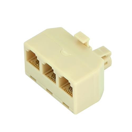 RJ11 6P4C Telephone/Phone Line 1 Male to 3 Female Modular T Adapter