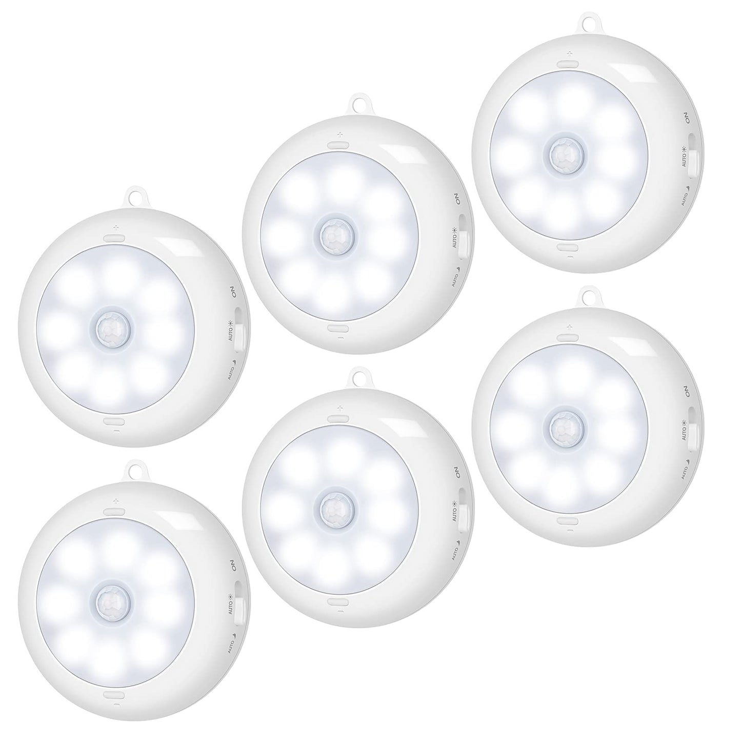 Alivation Motion Sensor Light Indoor, LED Closet Light Battery Operated, Night Light Under Cabinet Lighting, 3 AA Battery Powered, Puck Lights