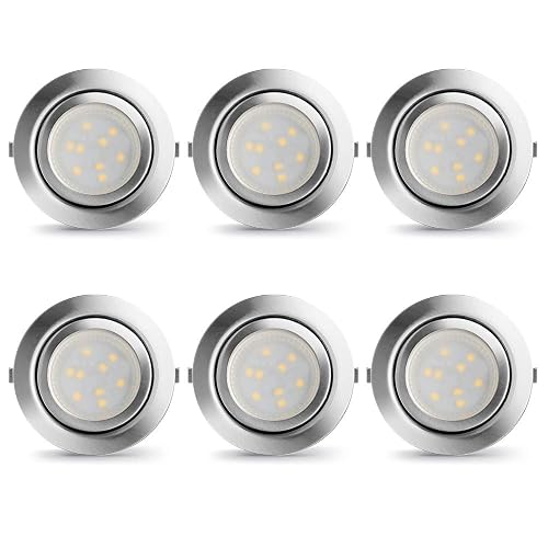 LED Puck Lights Wired Recessed Under Cabinet Lighting Dimmable,Halogen Bulb Retrofit Puck Light Plug in,60mm Cutout,3000k Warm White,12V Kitchen
