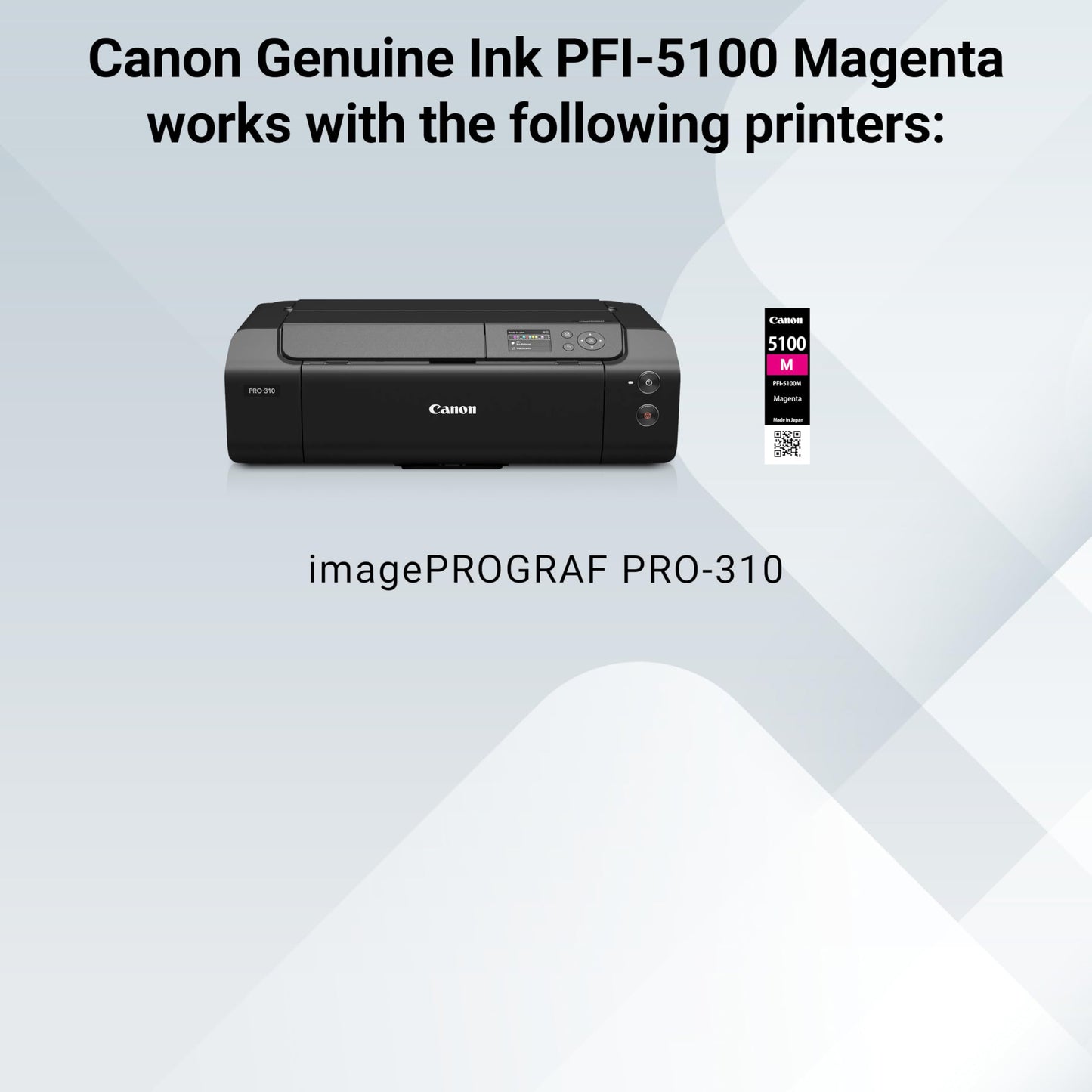 Canon PFI-5100 Genuine Magenta Ink Tank, Compatible with ImagePROGRAF PRO-310 Printers