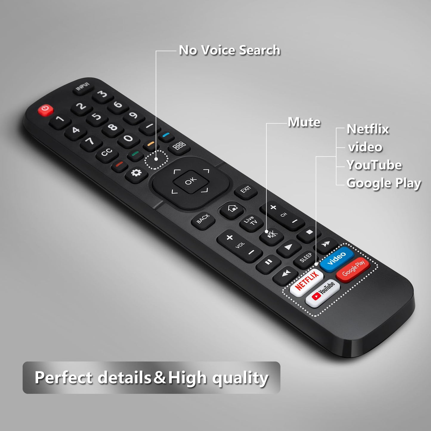 for Hisense-TV-Remote Replacement, Universal Remote Control for Hisense Smart TVs(Not for Roku TVs)