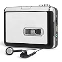 Reshow Portable Cassette Tape Player, Best Overall Standalone USB to MP3 Converter, Audio Cassette to Digital Converter Automatically Divides -Silver