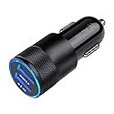 Fast Car Charger, Quick Charging 5.4A/30W Phone USB Adapter Rapid Plug 2 Port Cigarette Lighter Auto Charger Flush Compatible Samsung, Tablet, iPhone