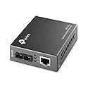 TP-Link Fast Ethernet SFP to RJ45 Fiber Media Converter | Fiber to Ethernet Converter | 10/100Mbps RJ45 Port to 100Base-FX Single-Mode Fiber (MC110CS)