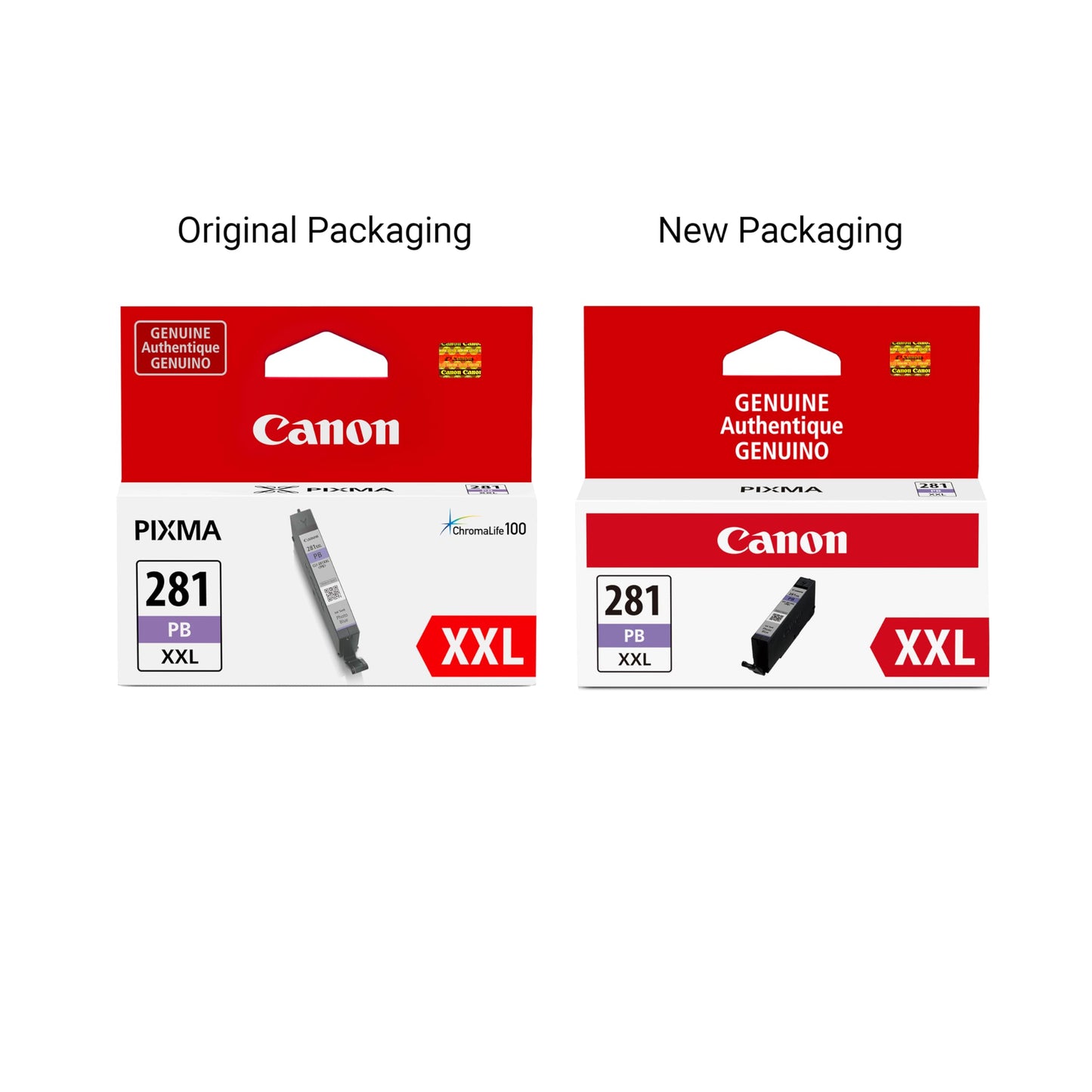 Canon CLI-281 XXL Genuine Photo Blue Ink Tank*, Compatible with TS9120 Series,TS8120 Series, TS8220 Series, TS8320, and TS6320 Printers