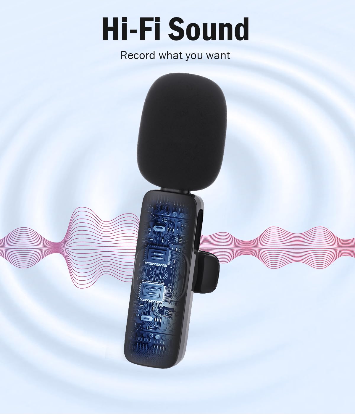 wedaniya Wireless Lavalier Mic with Case? Mini Microphone for Anchor Trainer iPhone Android Camera Complete 2 in 1 Kit Ready to Use Noise Cancelling