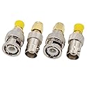 exgoofit SMA to BNC Kits Male Female Adapter 4-Pack Coax Coaxial Connector SMA Male Female to BNC Male Female