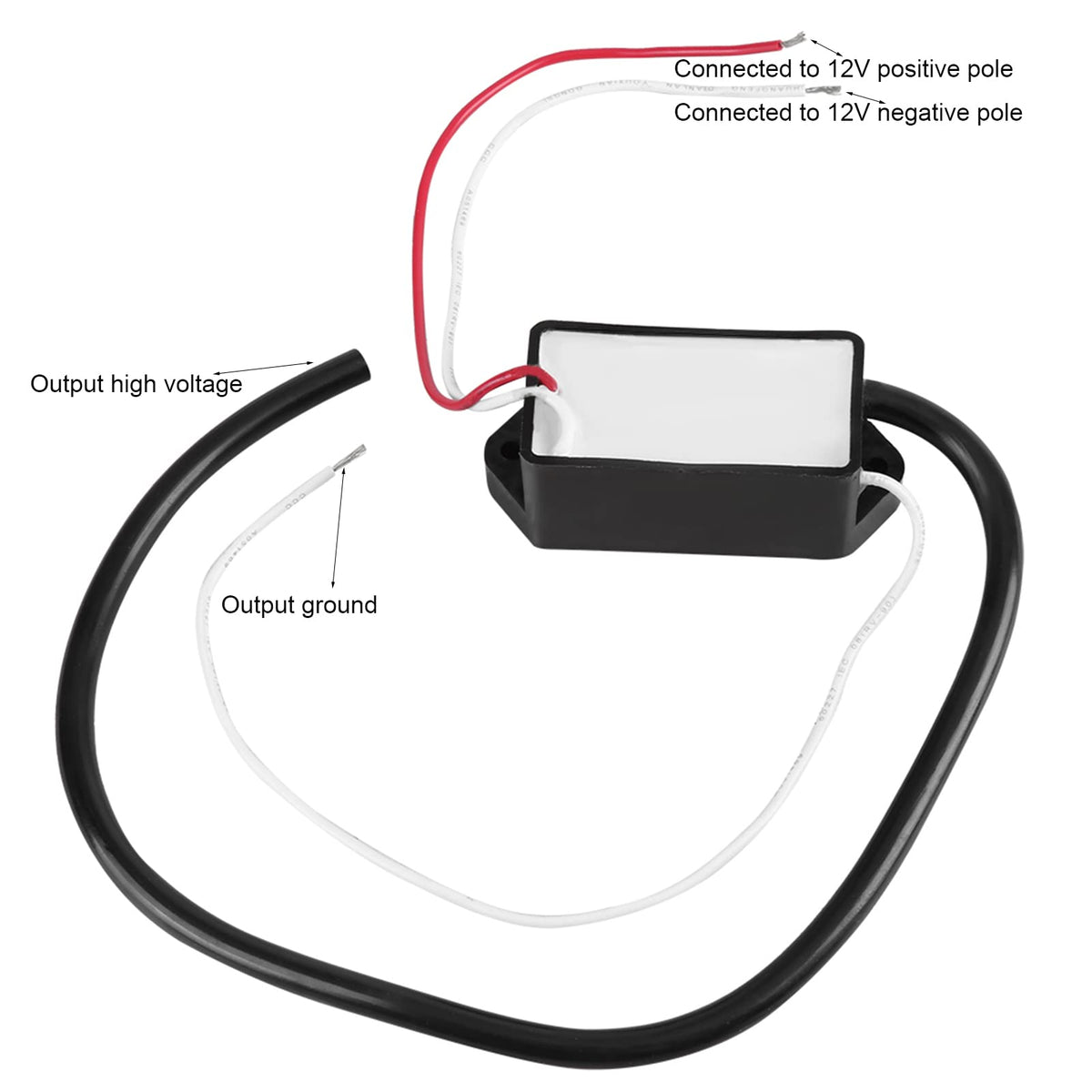 DC 3.6V/4.8V/6V/12V High Voltage Transformer 3kV-11kV Boost Step-up Inverter Generator Power Module Black