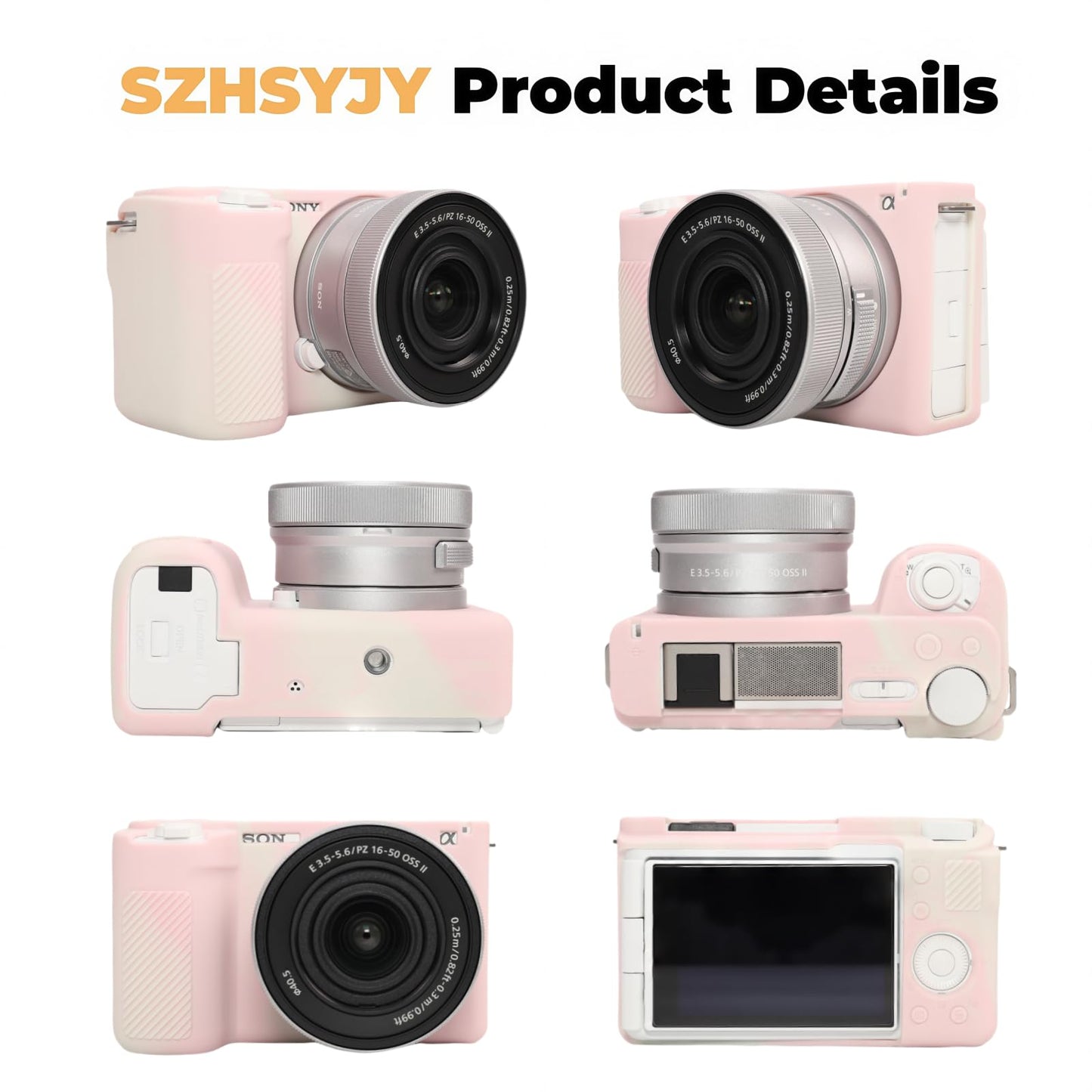 SZHSYJY Camera Case for Sony ZV-E10 II/ZV-E10M2 Digital Camera,ZV-E10 II Soft Silicone Protective Bag,Anti-Scratch Slim Fit Soft Sleeve with ZV-E10 II