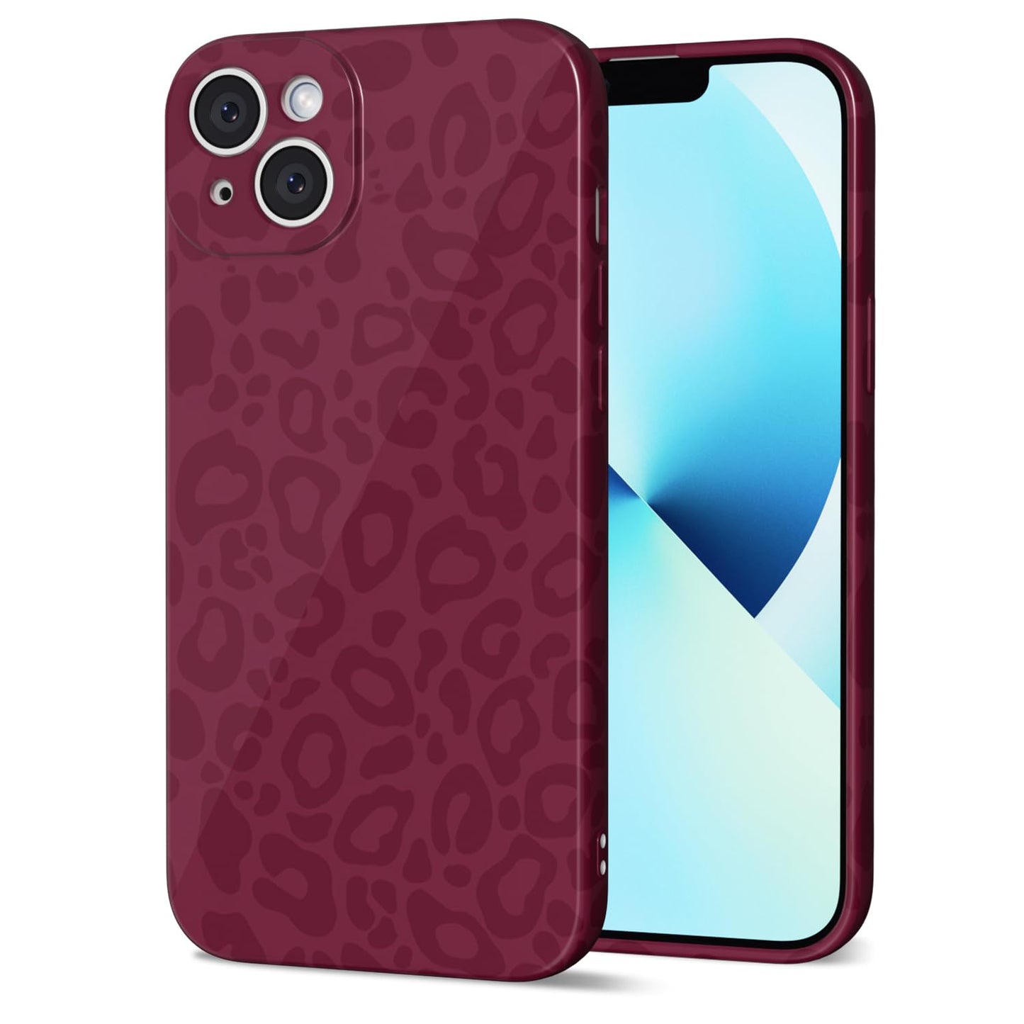 Svanove for iPhone 13 Mini Case Cheetah Print Phone Case, Cute Y2K Leopard Pattern Cases Hard Shell Plastic for Women Girls, Girly Aesthetic Animal