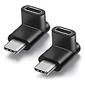 URWOOW Right Angle Type C USB 3.1 Adapter Extension 90 Degree Male to Female Right & Left Angled Extension (2 Pack)