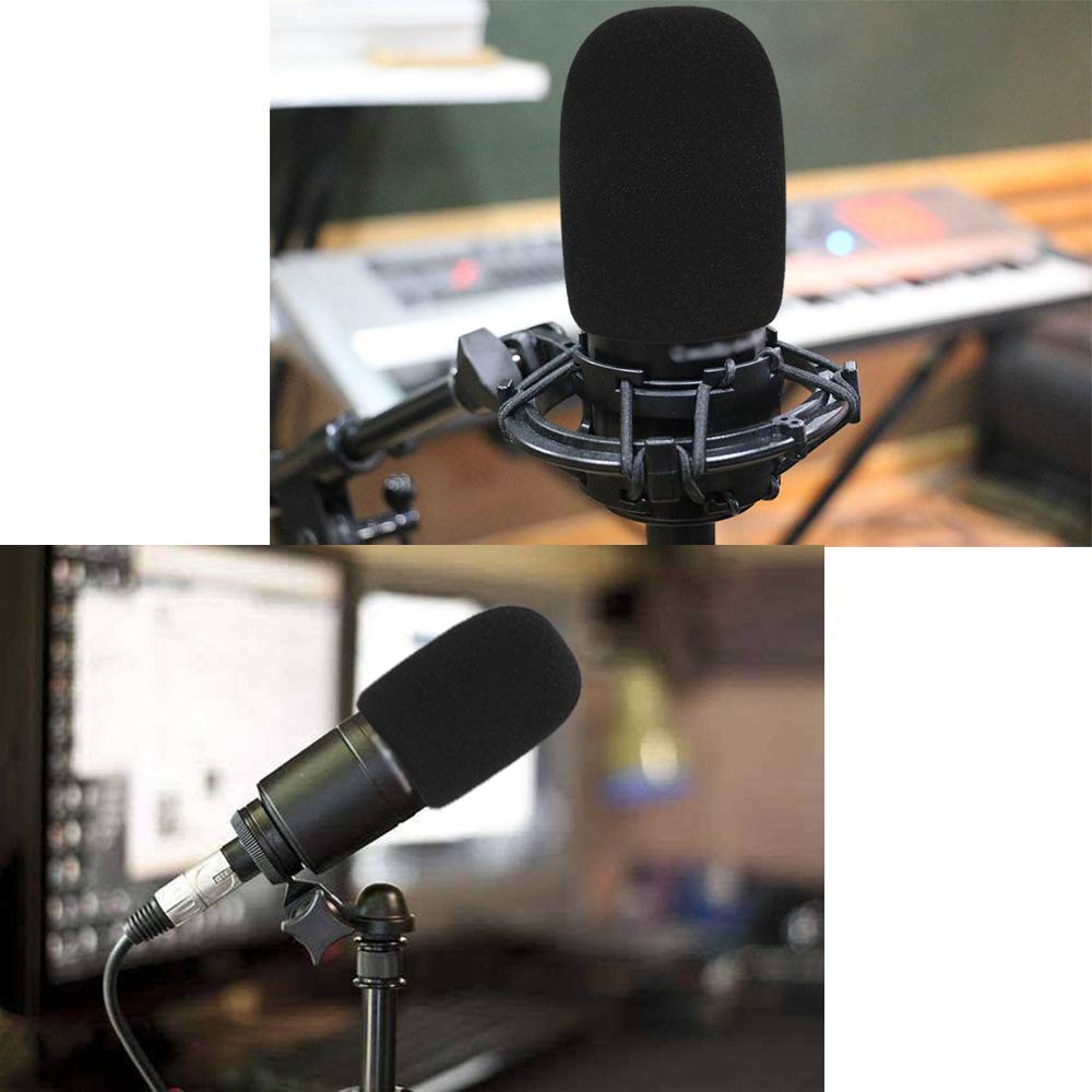 SUNMON Windscreen Foam Cover, Windscreen Pop Filter for Audio-technica AT2020 Condenser Studio Microphone,Compatible with AT-2035 AT-2050 ATR2500