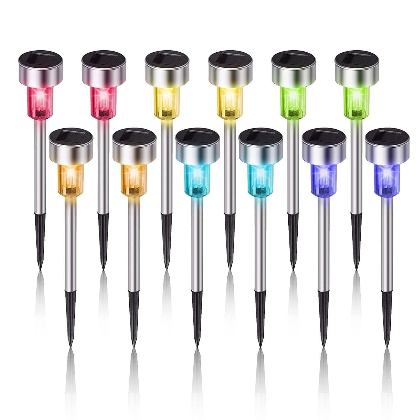 Dream Master Solar Lights Outdoor Waterproof, Stainless Steel LED Landscape Lighting, Solar Garden Lights, Outdoor Decorations for Yard, Pathway