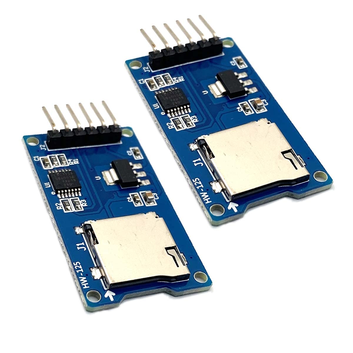 Kiro&Seeu 2pcs Micro SD Card Module Storage Board 6-pin TF Card Memory Adapter Reader Module SPI Interface Compatible with Ar-duino Raspberry Pi