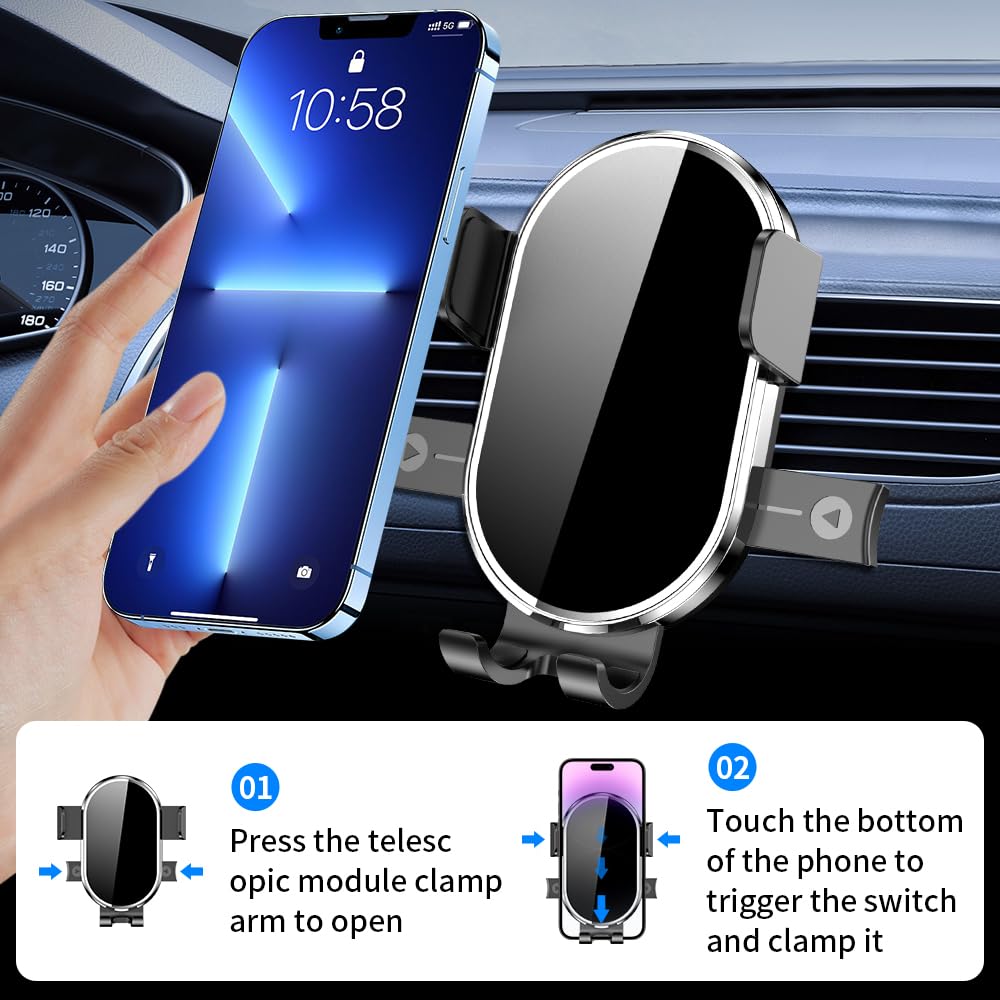 YEGZA Car Phone Holder for Audi Q5 2008-2016, Audi SQ5 2014-2017 Auto Accessories Navigation Bracket Interior Decoration Dashboard Cell Mobile Phone