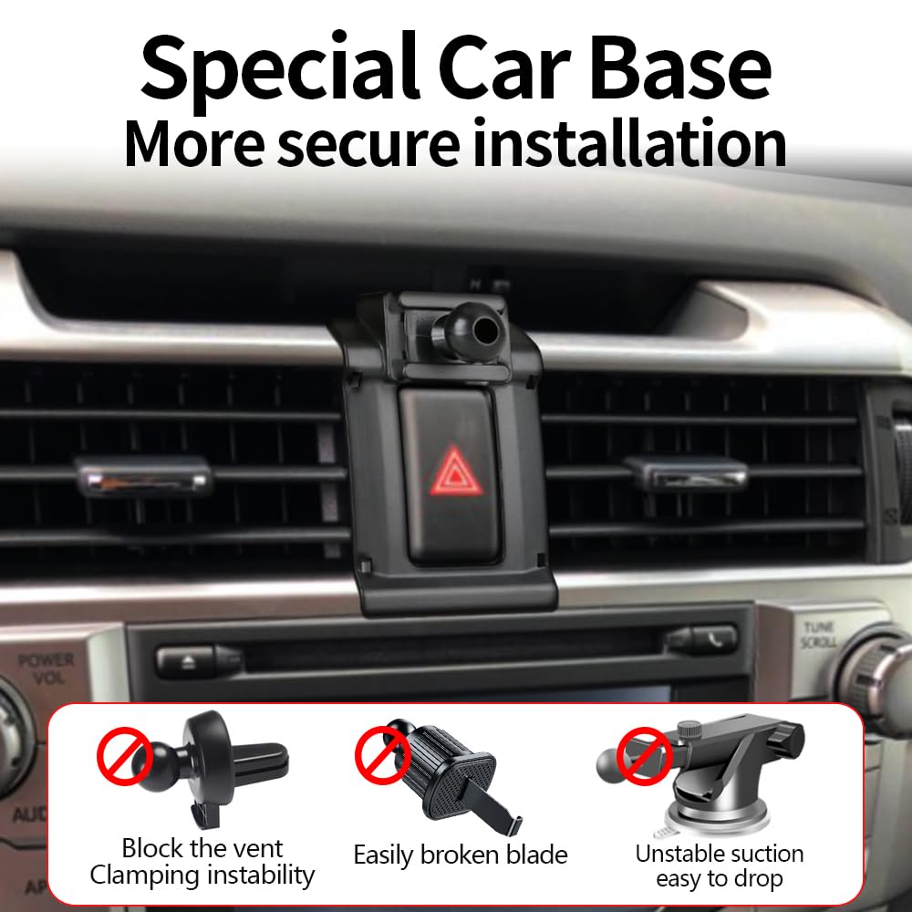 YEGZA Car Phone Holder for Toyota 4Runner 2010-2024 Auto Accessories Navigation Screen Bracket Interior Decoration Dashboard Cell Mobile Phone Mount