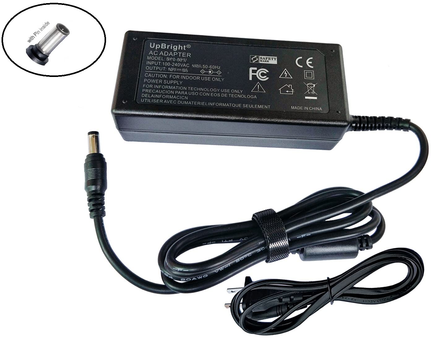 UpBright 14V AC/DC Adapter Compatible with Samsung 390 CF390 396 CF396 C27F C27F390 C27F390FH C27F390FHW F390 F396 C27F390FHN C27F396 C27F396FHN…