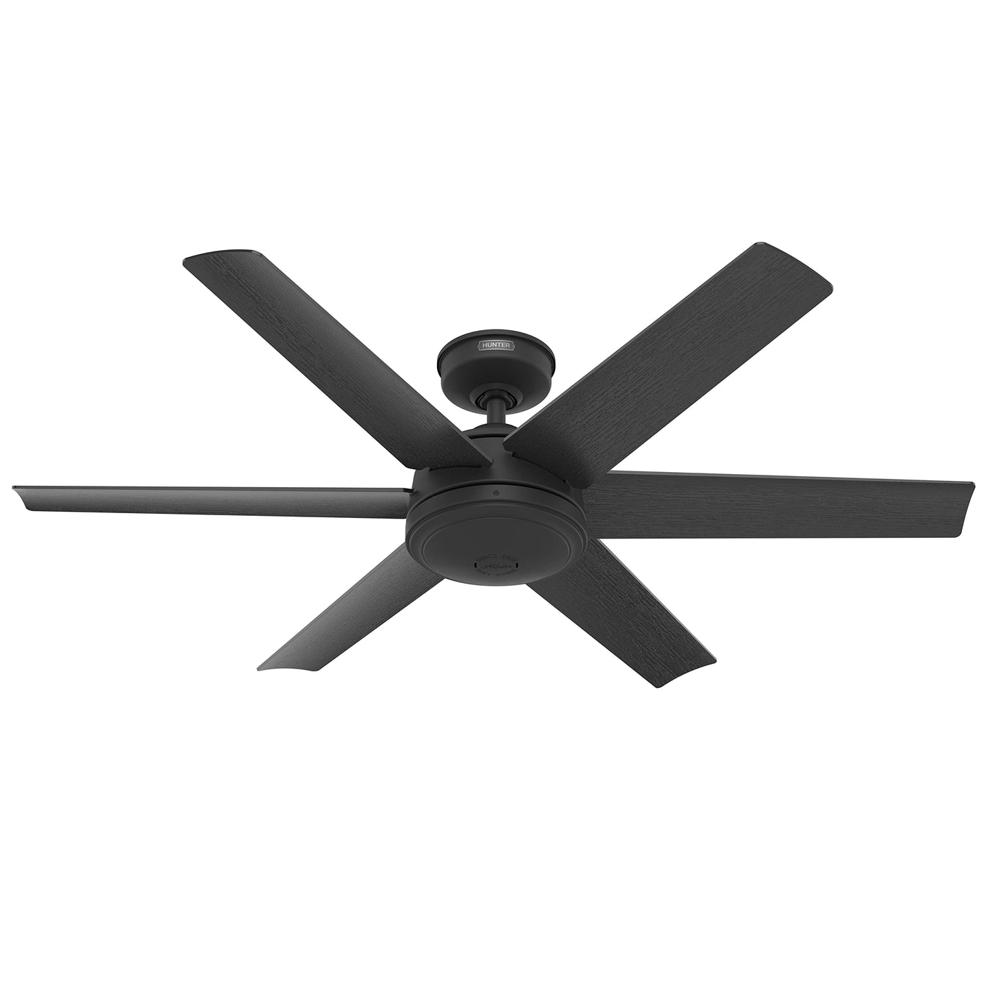Hunter Fan 52 inch Contemporary Matte Black Outdoor Ceiling Fan with 6 Blades (Renewed)