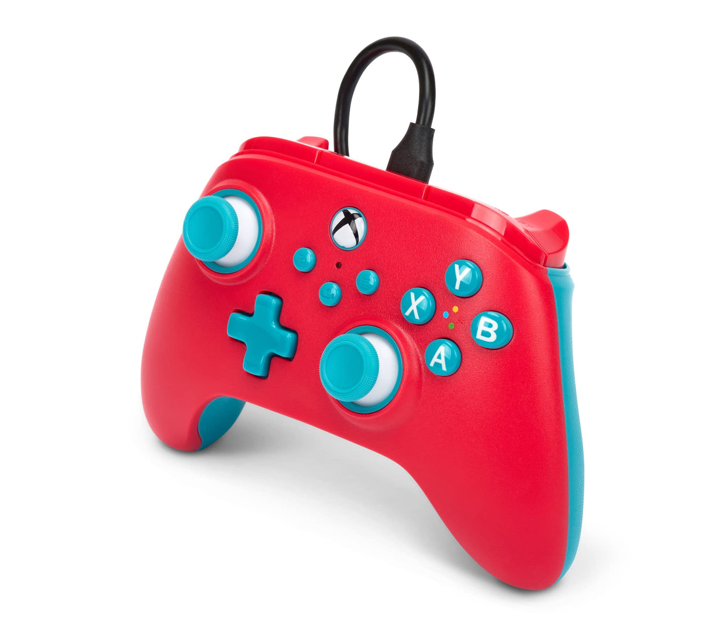 PowerA Nano Enhanced Wired Controller for Xbox Series X|S - Red Sky, portable, compact, gamepad, wired video game controller, gaming controller, works