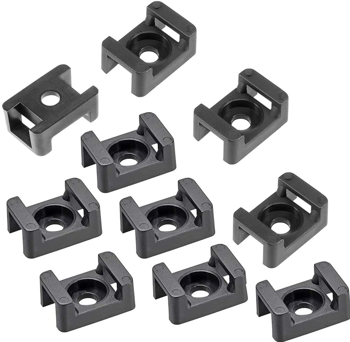 Helonge Cable Tie Mounting,100 Pcs Zip Tie Base,5 mm(M5) Screw Hole, 23x16x9(L*W*H) mm Cord Tie Mount Wire Tie Holder Fix Bottom Wire Management