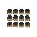 12pcs (TRS-B) Small (S) Replacement Ear Adapters Earbuds Ear Tips for in Ear Earphones with 4.9mm to 6.3mm Nozzle Attachment
