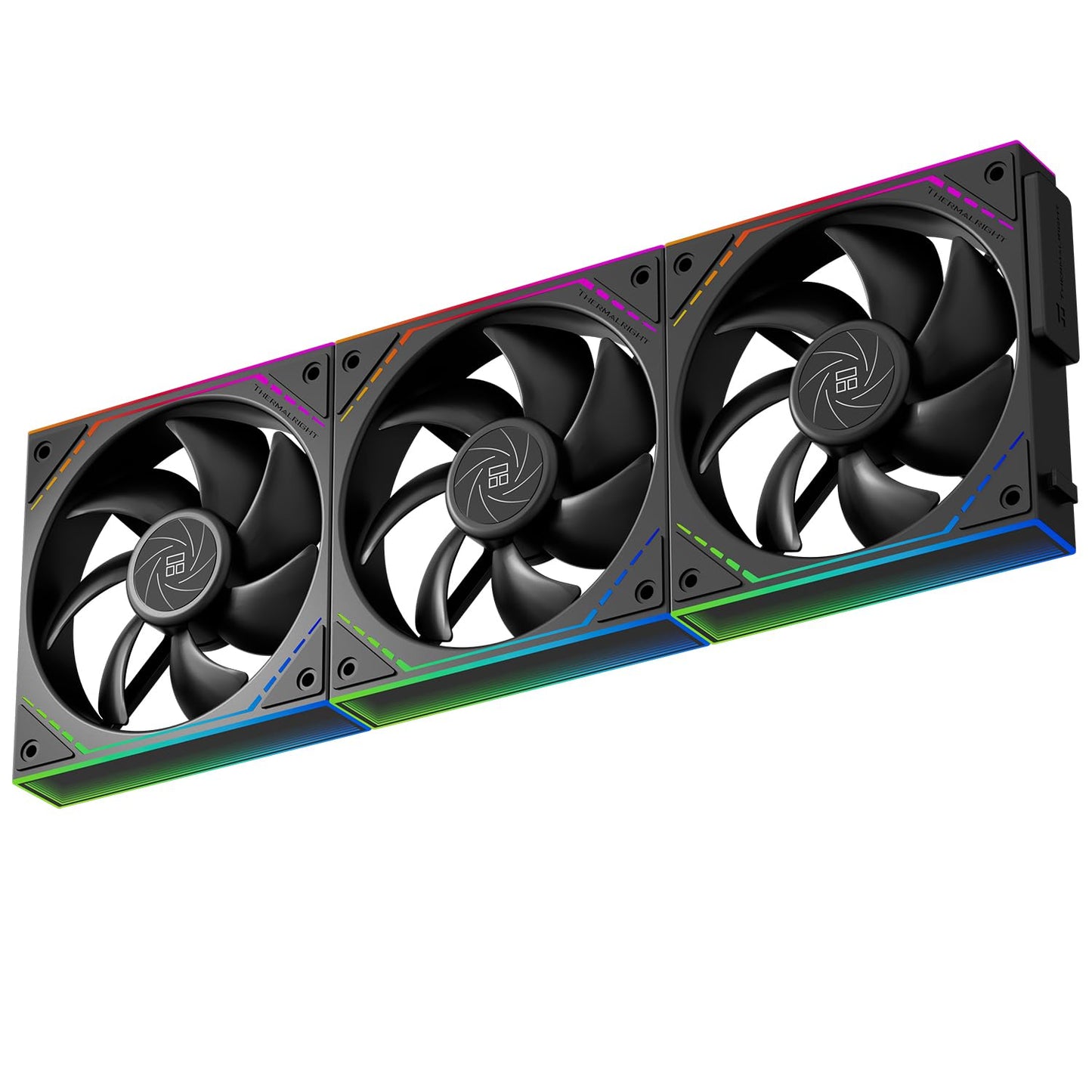 Thermalright TL-M12Q X3 Case Fan-120mm Quiet,PWM Function,Infinity Mirror ARGB Lighting Effects,Wireless Splicing Building Block CPU Fan,New Power