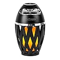 TikiTunes Portable Bluetooth 5.0 Indoor/Outdoor Wireless Speaker, LED Torch Atmospheric Lighting Effect, 5-Watt Audio USB Speaker, 2000 mAh Battery