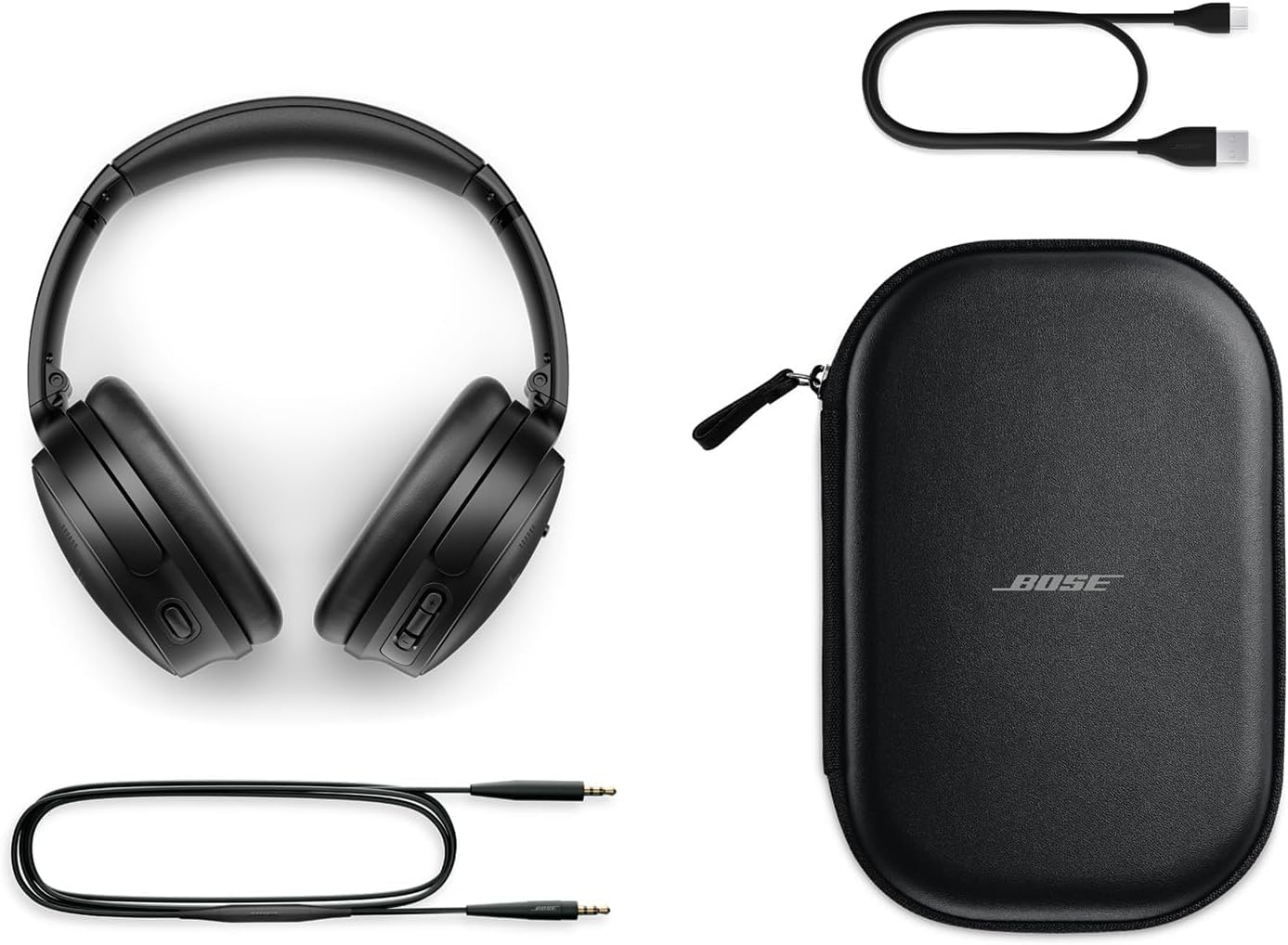 Bose QuietComfort Bluetooth Headphones, Wireless Headphones with Active Over Ear Noise Cancelling and Mic, + Green Extreme 20W 2-Port Wall Charger…