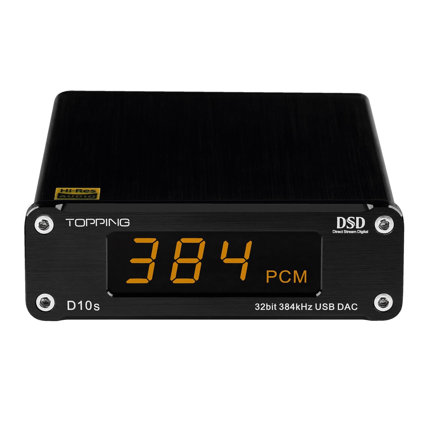 TOPPING D10s USB DAC, XMOS XU208 ES9038Q2M DSD256 PCM 32Bit/384kHz, USB to RCA Coaxial and Optical Outputs, Hi-Res Audio Decoder for Desktop PC/Phone