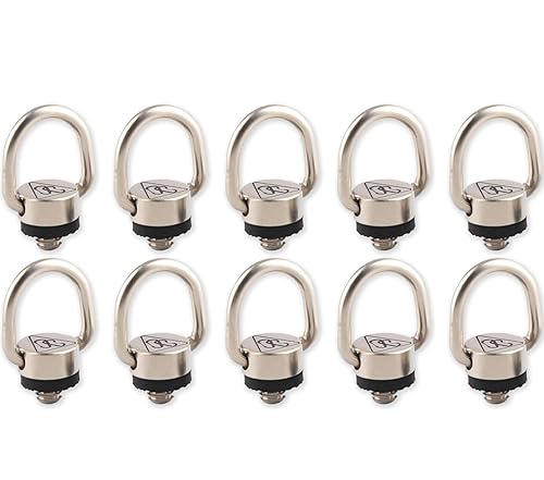 Danger Buddies Camera Carabiner Clip D-Ring - Easily Attach a Carabiner to your Camera with this 1/4-20 Tripod Mount D-Ring (10-Pack)