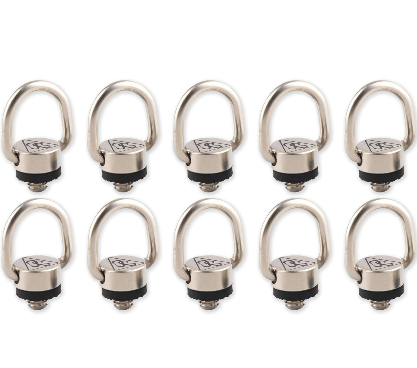 Danger Buddies Camera Carabiner Clip D-Ring - Easily Attach a Carabiner to your Camera with this 1/4-20 Tripod Mount D-Ring (10-Pack)