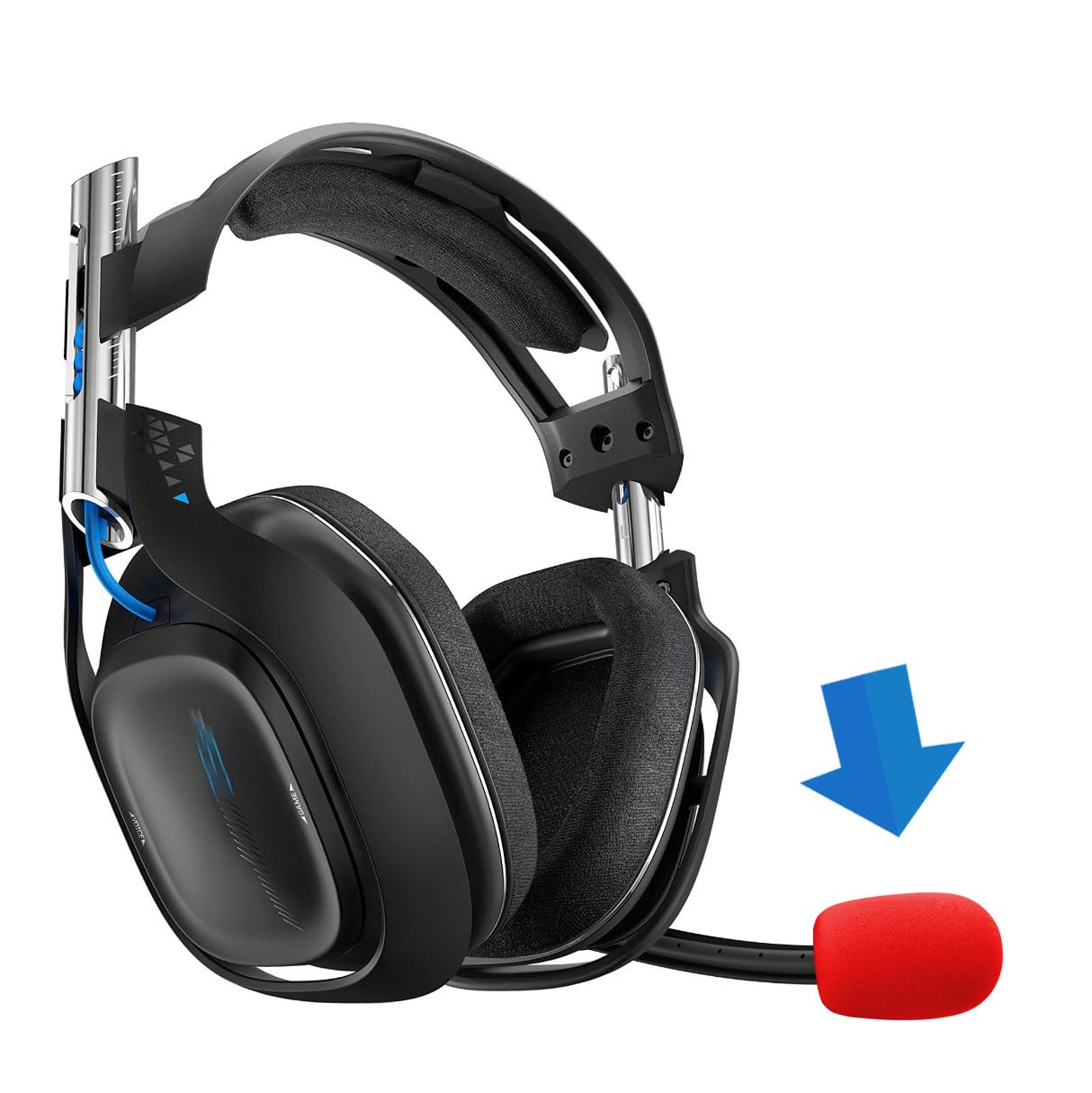 LEFXMOPHY A40 TR Pop Filter Replacement for Astro A20 A30 A40 A50 A40TR Gaming Headset Microphone Red Foam Windscreen Mic Cover, 3-Pack