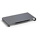 Satechi USB C Hub Monitor Stand for Desk with USB-C Data Port, 3 USB 3.0 Ports, Micro/SD Card Readers, Audio Jack, Computer Monitor Stand for Desktop