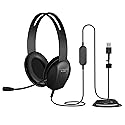 Cyber Acoustics USB-A Stereo Headset (AC-4006) - Durable, Crisp, and Clear Communication in K-12 Classrooms or Home, Made with 60 Percent Recycled…