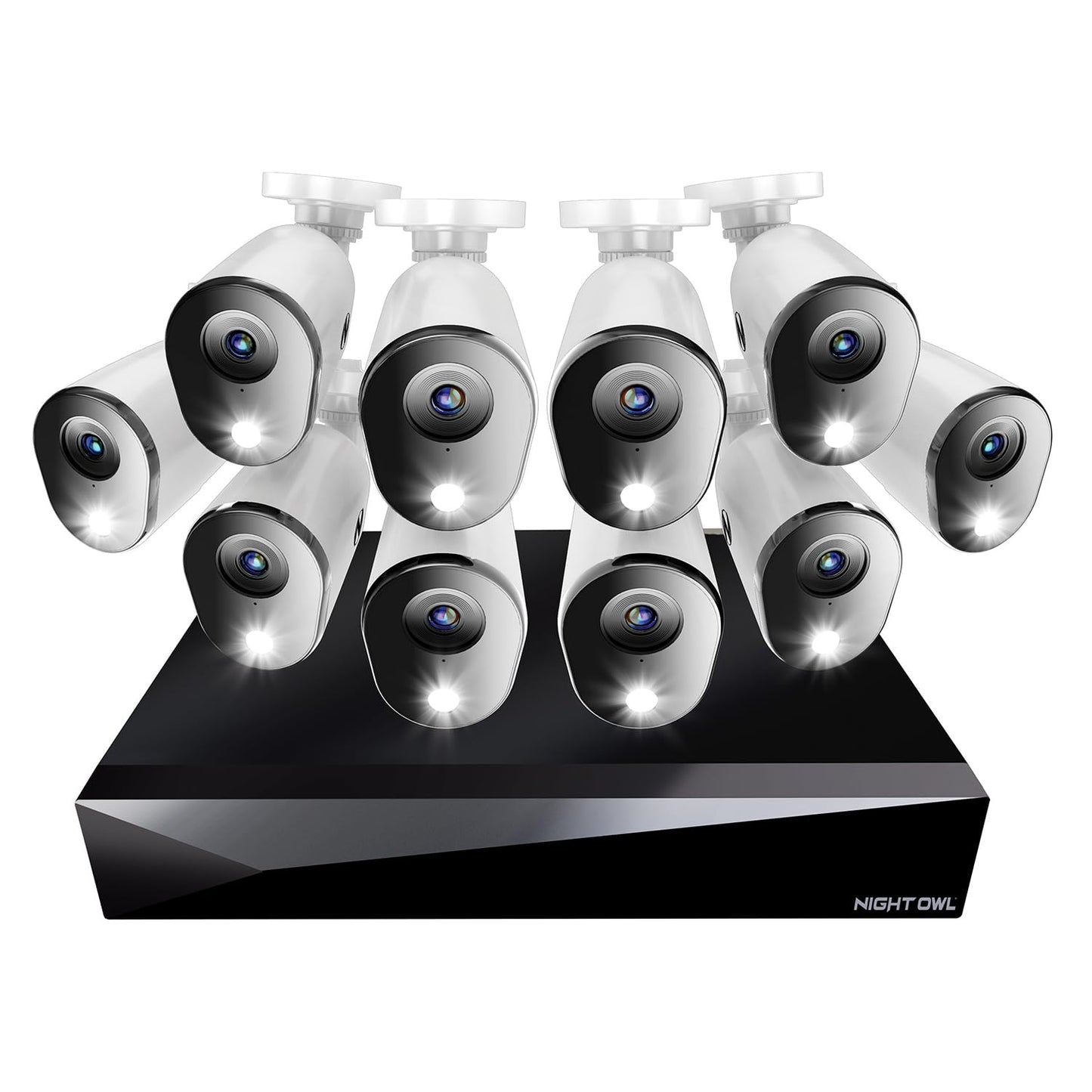 Night Owl 2-Way Audio 20 Channel DVR Video Home Security Camera System with (10) Wired 1080p HD Indoor/Outdoor Deterrence Cameras and 1TB Hard Drive