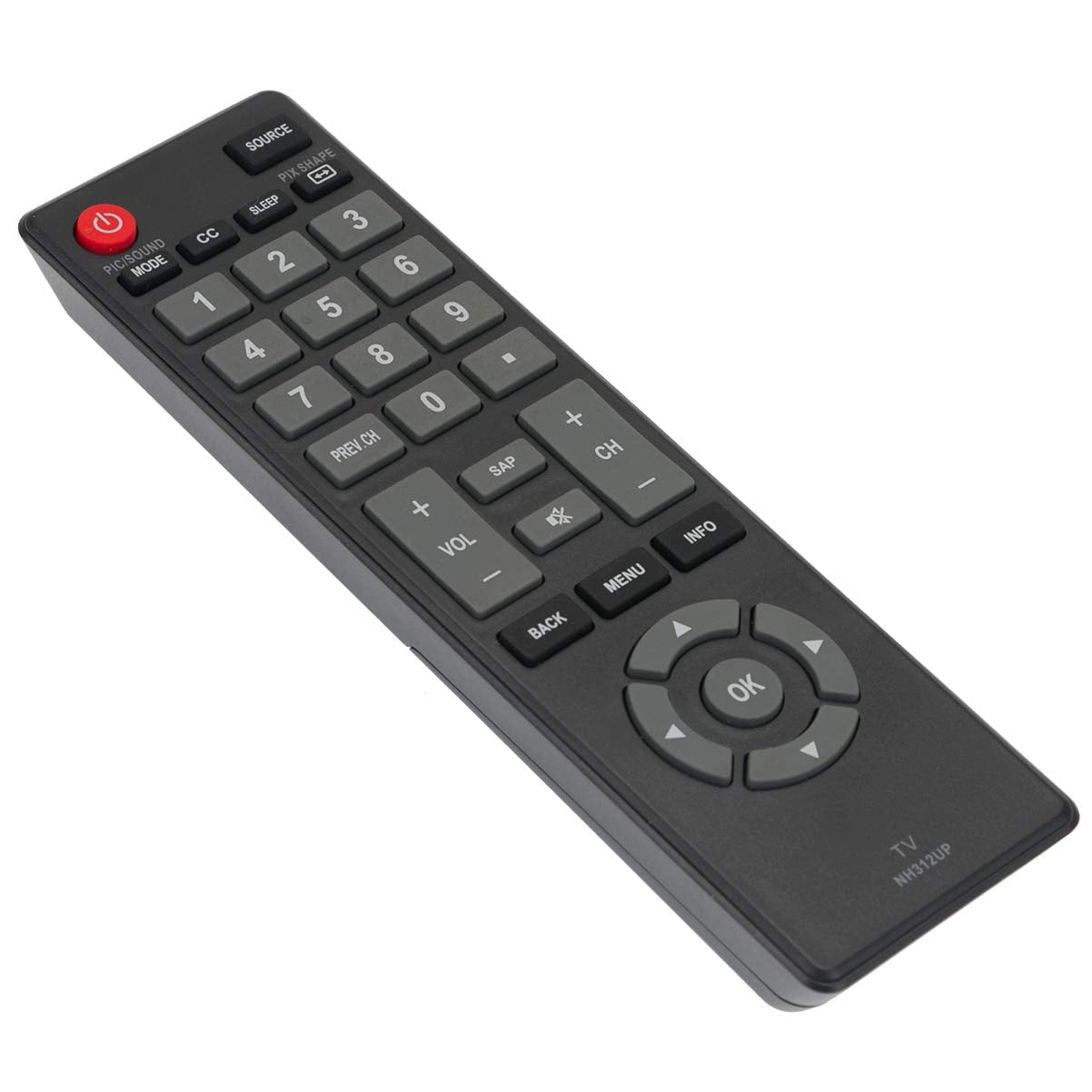 NH312UP Universal Replacement Remote Control Applicable for Sanyo LCD LED TV FW43D25F FW55D25F FW32D06F FW40D36F FW50D36F FW50D36FOM NH315UP
