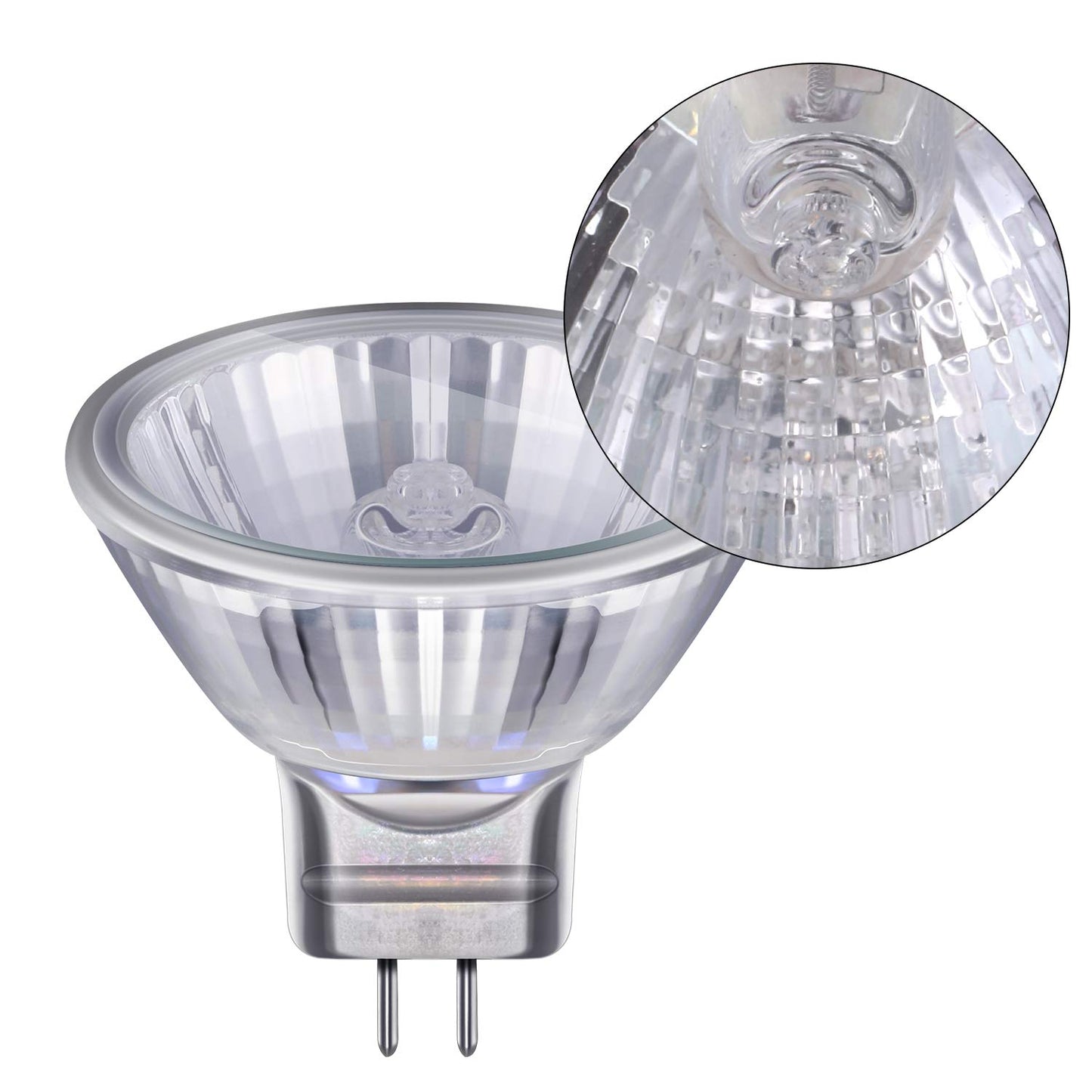 Mudder 10 Pieces Halogen Light Bulbs Mr11 12v FTD Halogen Spotlight Bulbs, Gu4 Bi-pin Base, Glass Cover, Warm White 2700k Dimmable Precision Reflector