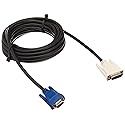 C2G 26955 DVI Male to HD15 VGA Male Video Cable, Black (9.8 Feet, 3 Meters)