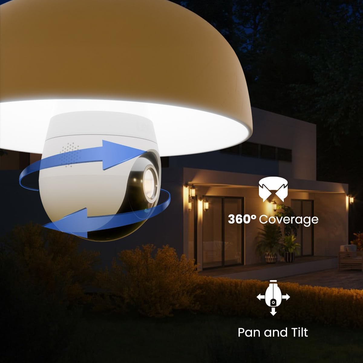 Lorex 2K Wi-Fi Smart Lightbulb Camera | E26/E27 Socket | Pan-Tilt View, Color Night Vision, Person & Vehicle Detection | 2-Way Talk | Alexa/Google |