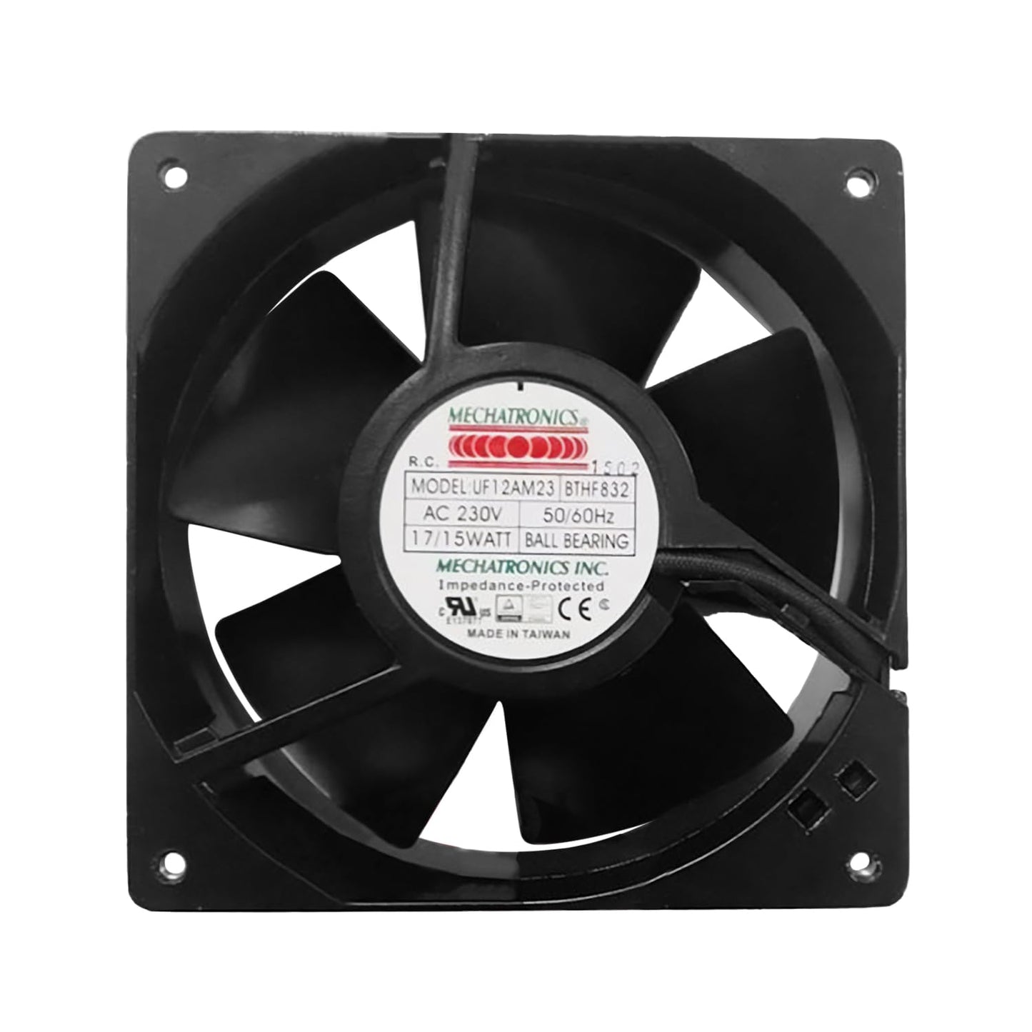 Mechatronics 120x120x38mm 230 Volts High Temp Fan UF12AM23-BTHR-F832