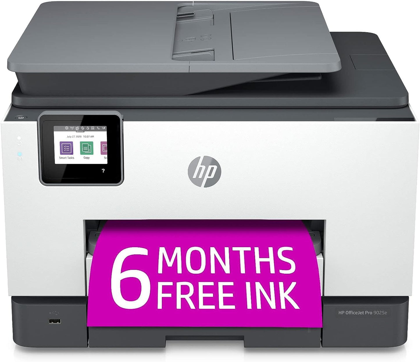HP OfficeJet Pro 9025e Wireless Color All-in-One Printer with 6 Months Free Ink (1G5M0A) (Renewed Premium), Medium, Gray