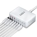 USB C Charger 440W USB C Charger Block,Upgraded GaN IV 8-Port Charging Station Hub,Travel Essentials 100W Fast Charging Laptop Adapter for MacBook