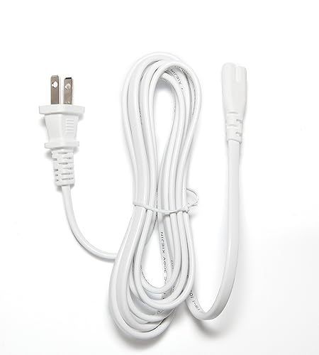 Omnihil (White) 5 Feet AC Power Cord Compatible with TENKER Q5 Projector, 1500 Lumens LED Mini Projector Support 1080P HDMI USB TF VGA AV, Multimedia