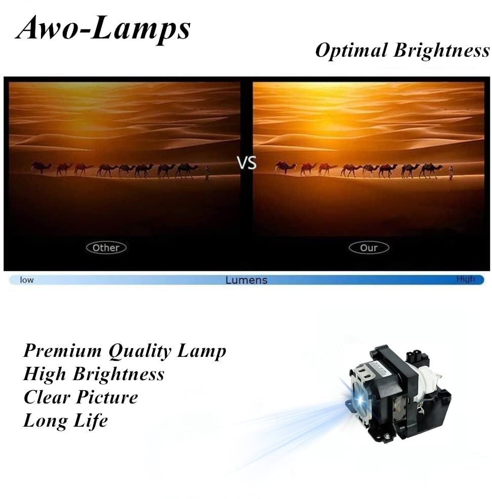 AWO LMP-H160 Premium Replacement Lamp Bulb with Housing for Sony VPL-AW10,VPL-AW10S,VPL-AW15,VPL-AW15S Projectors