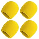 Performance Plus Deluxe Foam Ball Style Windscreen 4 Pack | Yellow (WS-4 Y)