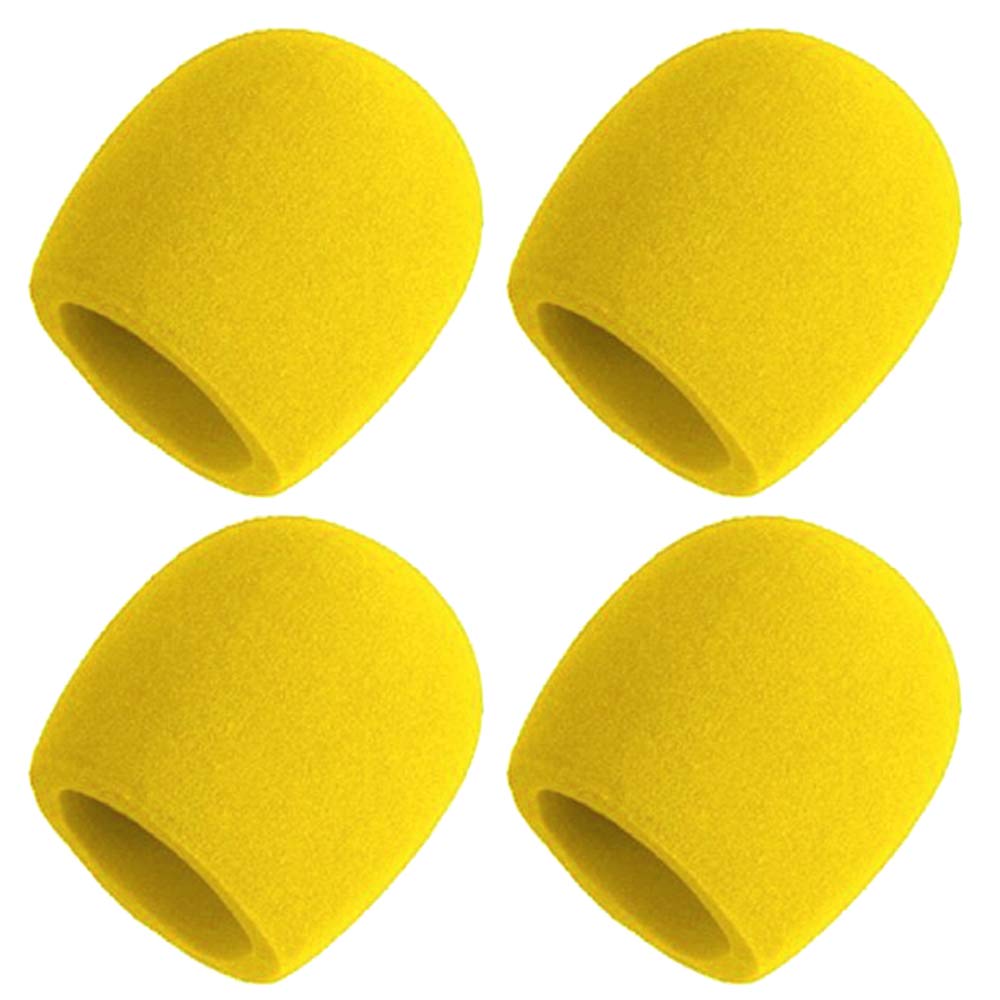 Performance Plus Deluxe Foam Ball Style Windscreen 4 Pack | Yellow (WS-4 Y)