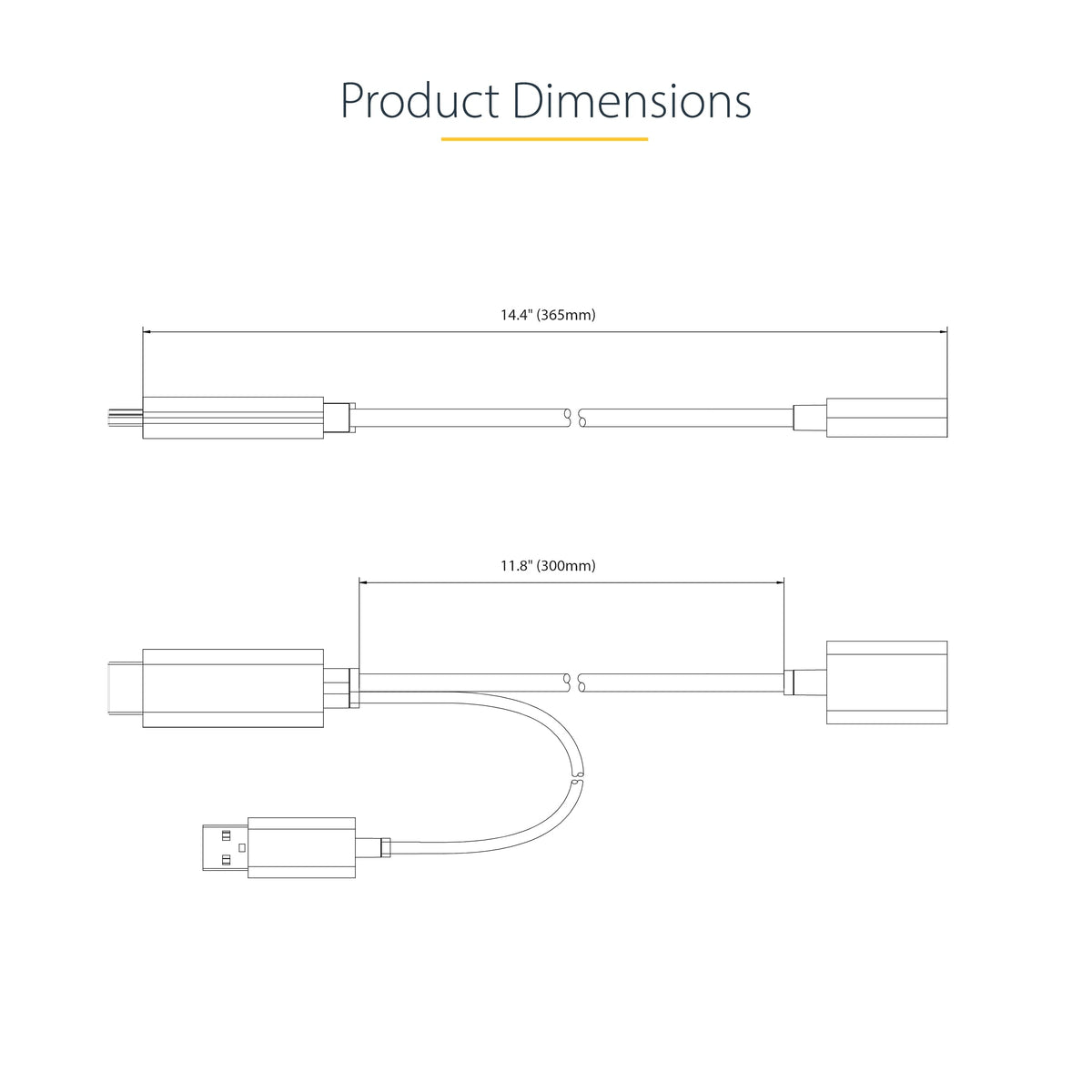 StarTech 1ft Active HDMI 2.0 to DP 1.2 Cable, 4K 60Hz, HDR, USB Powered