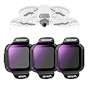 NEEWER ND/PL Filter Accessories Set Compatible with DJI Flip Drone (3 Pack), ND8/PL ND16/PL ND32/PL Snap On Multicoated HD Optical Glass Neutral